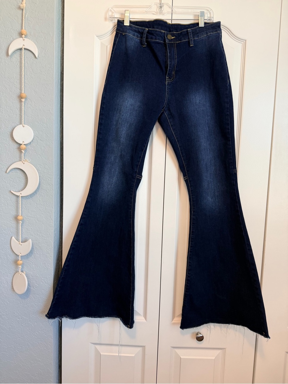 Source Unknown Dark Indigo High-Rise Flare Jeans